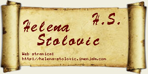 Helena Stolović vizit kartica